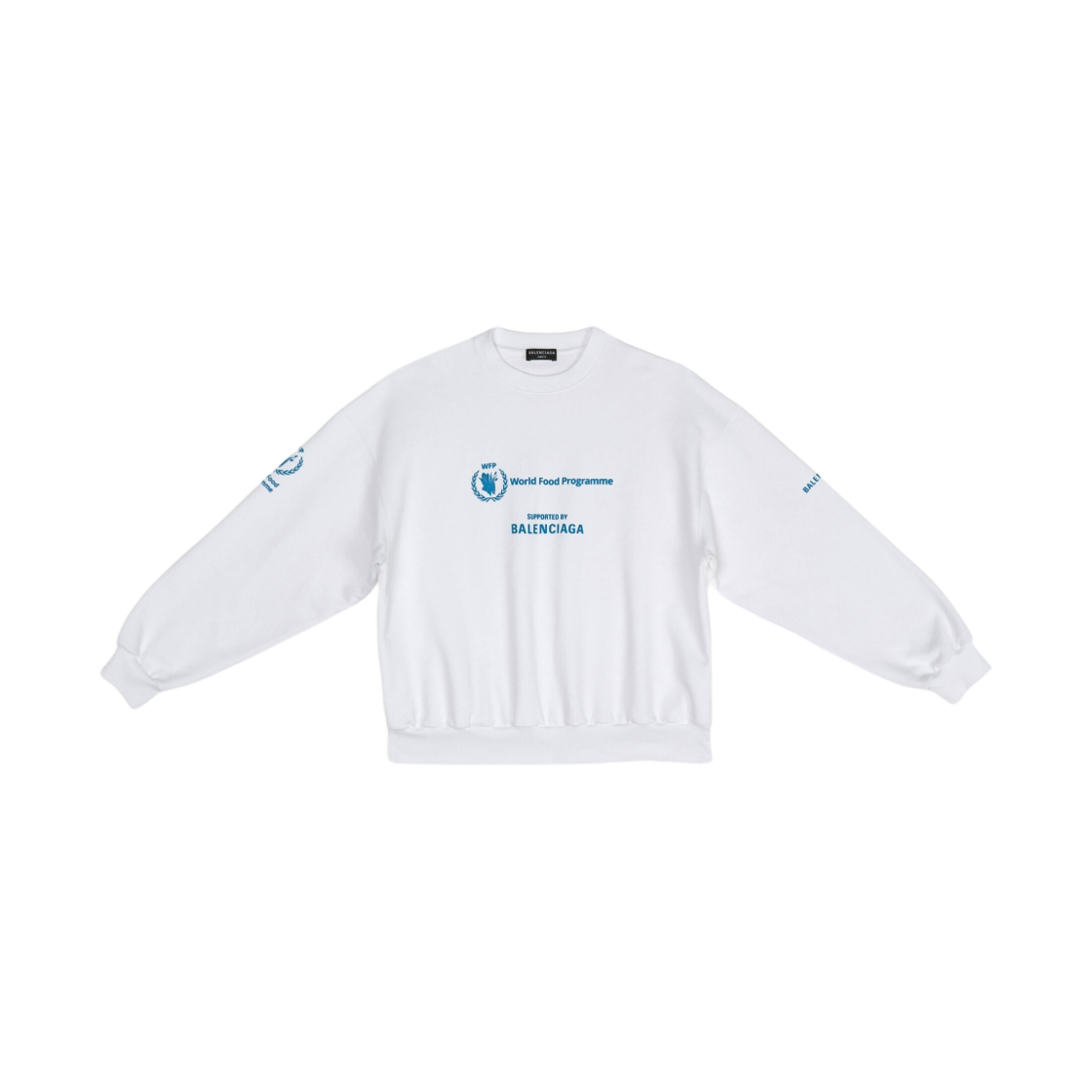 (W) 발렌시아가 WFP 레귤러 핏 스웨트셔츠 화이트((W) Balenciaga WFP Regular Fit Sweatshirt White) - 1