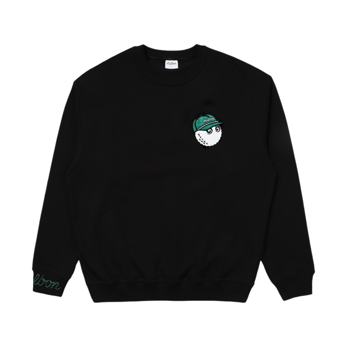 말본 골프 버킷 크루넥 스웨트셔츠 블랙(Malbon Golf Buckets Crewneck Sweatshirt Black) - 1