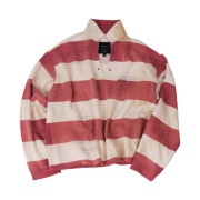 NAUTICA x Undermycar - NTC X UMC DAMAGED OPEN COLLAR PULLOVER - PINK