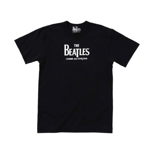 VZ-T001-051-1 Comme des Garcons x The Beatles Logo T-Shirt Black