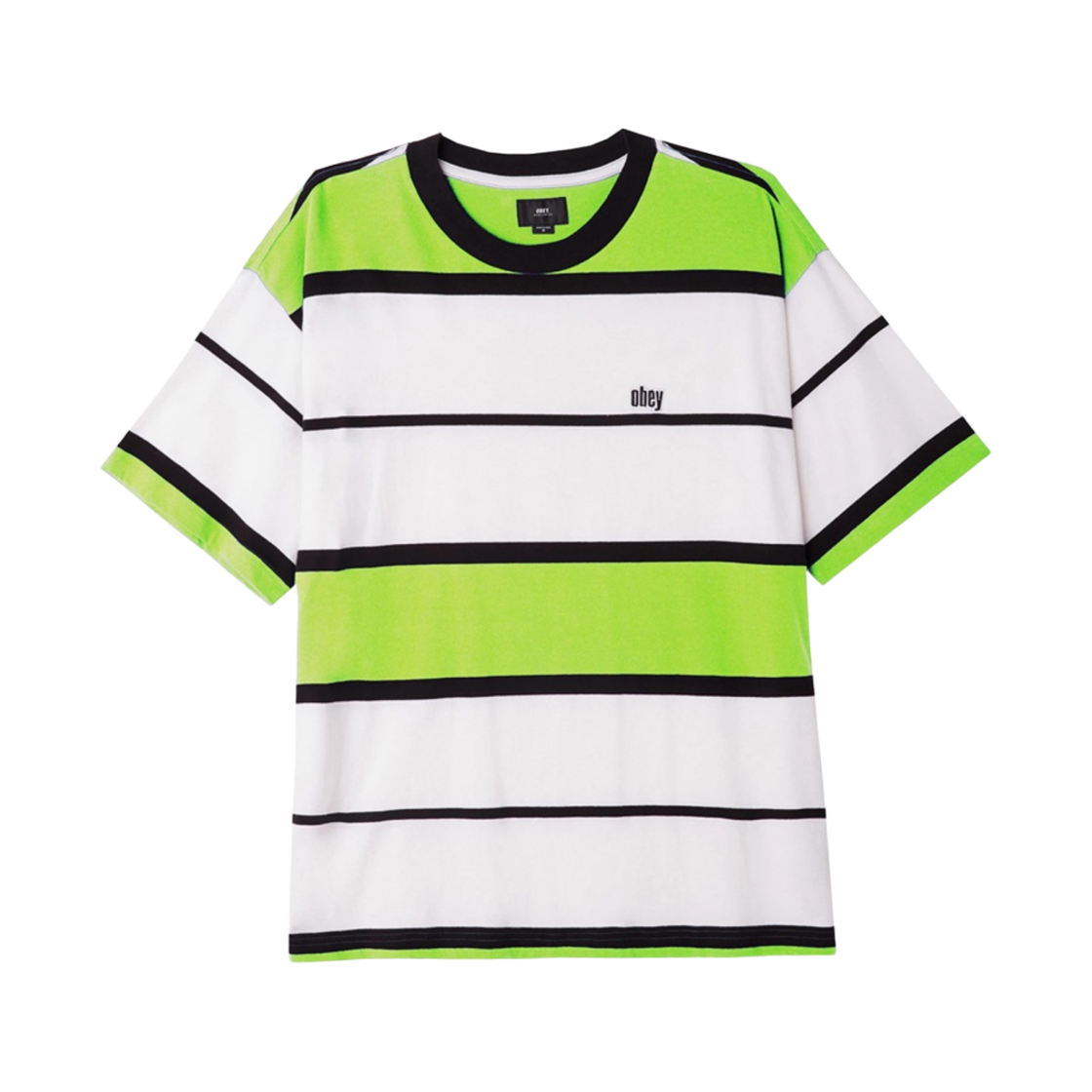 131080262 Obey Mercy Short Sleeve T-Shirt Lime Multi