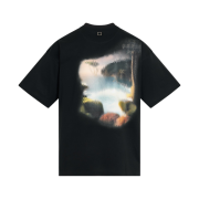 Wooyoungmi Blur Graphic T-Shirt Black - 24SS