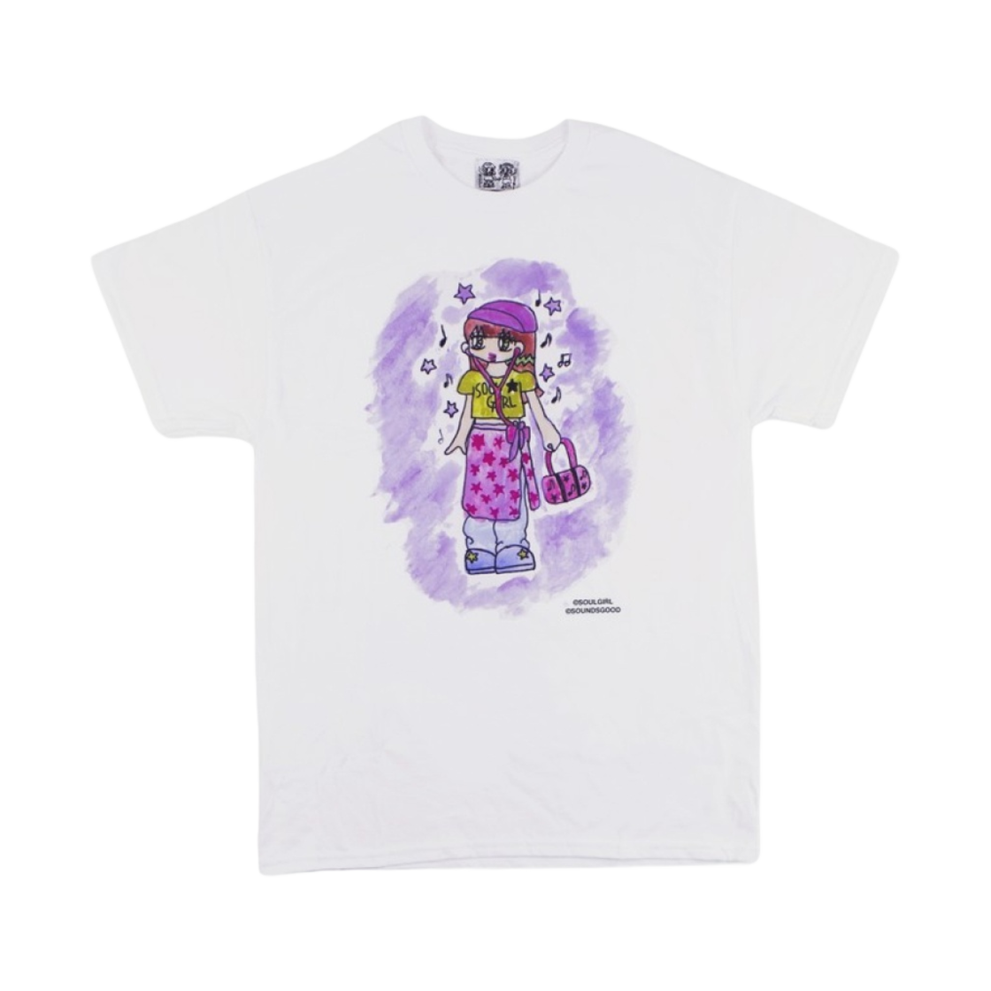 소울푸시캣 소울걸 러브 뮤직 티셔츠 No. 2 화이트(Soulpussycat Soulgirl Loves Music T-Shirt No. 2 White)