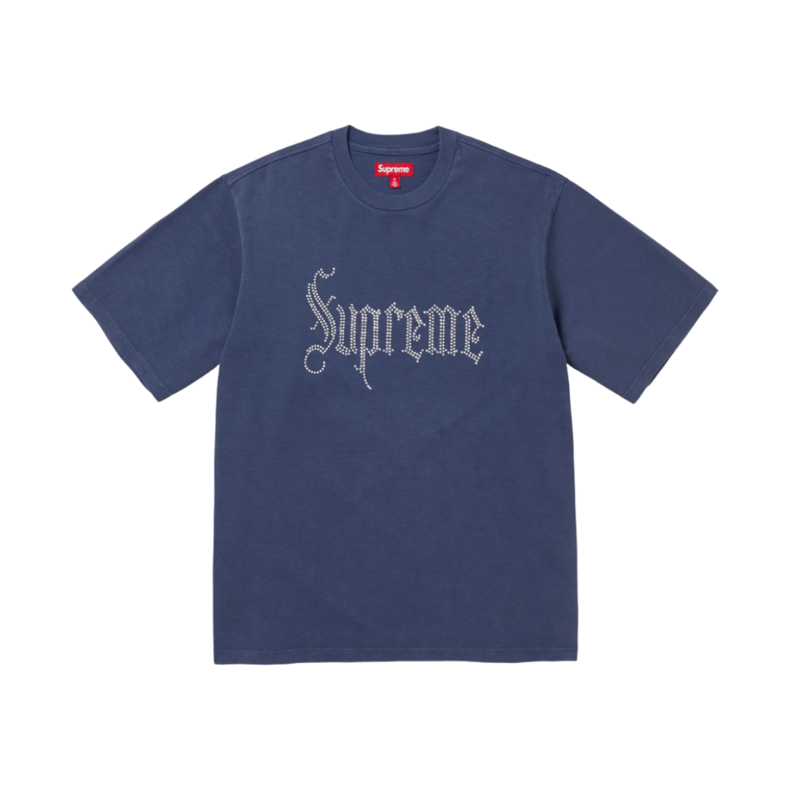 - Supreme Rhinestone S/S Top Navy - 24FW