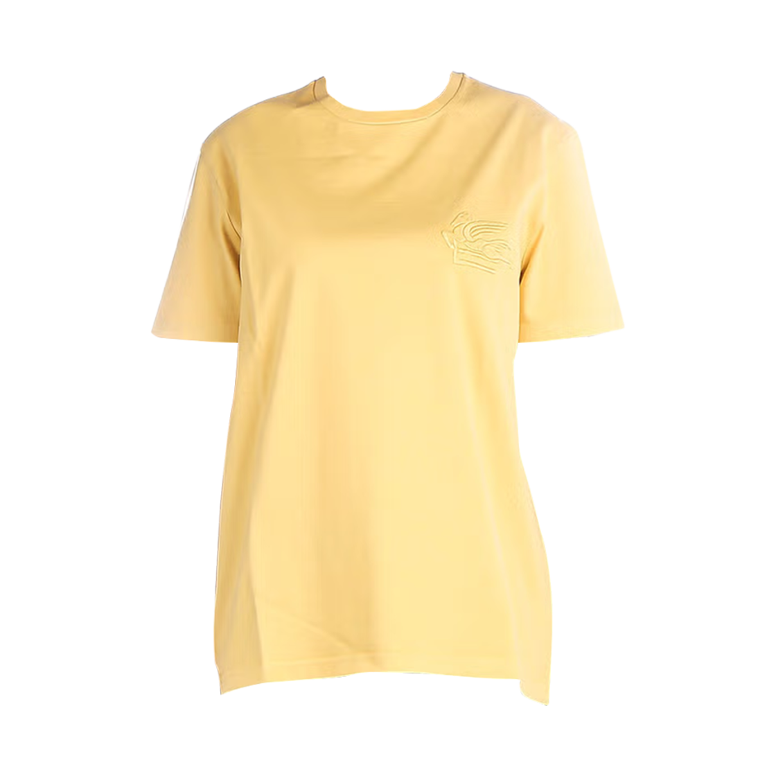 (W) 에트로 페가수스 자수 티셔츠 옐로우((W) Etro Pegasus Embroidered T-Shirt Yellow)