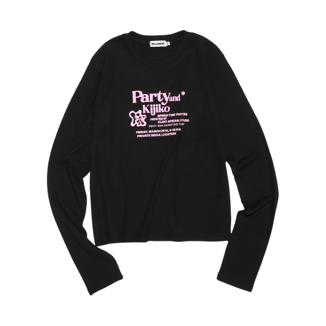 키지코 아트웍 긴팔 티셔츠 블랙(KIJIKO Artwork Long Sleeved Tee Black)