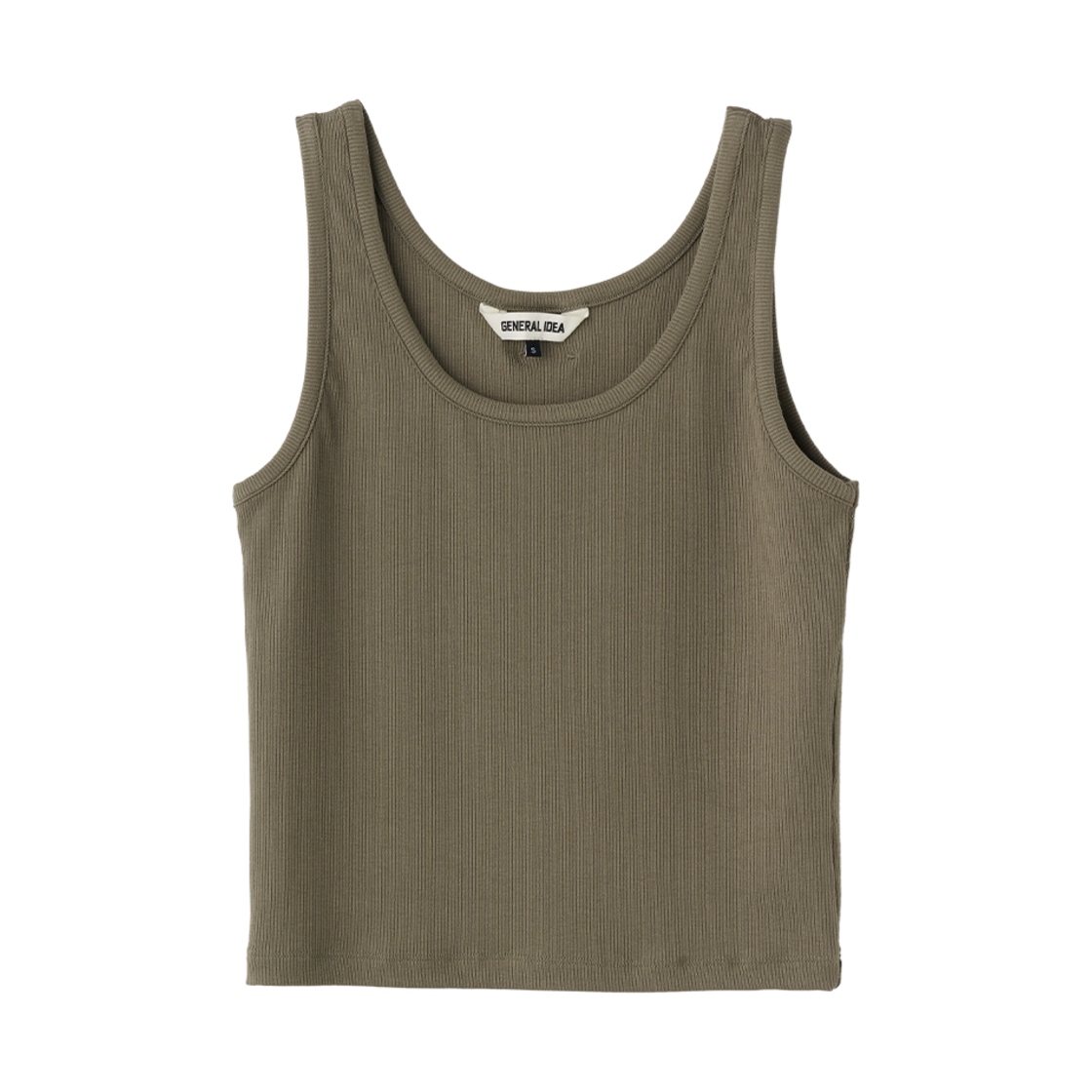 WBE2L01517KH General Idea Woman Solid U-Neck Sleeveless Khaki