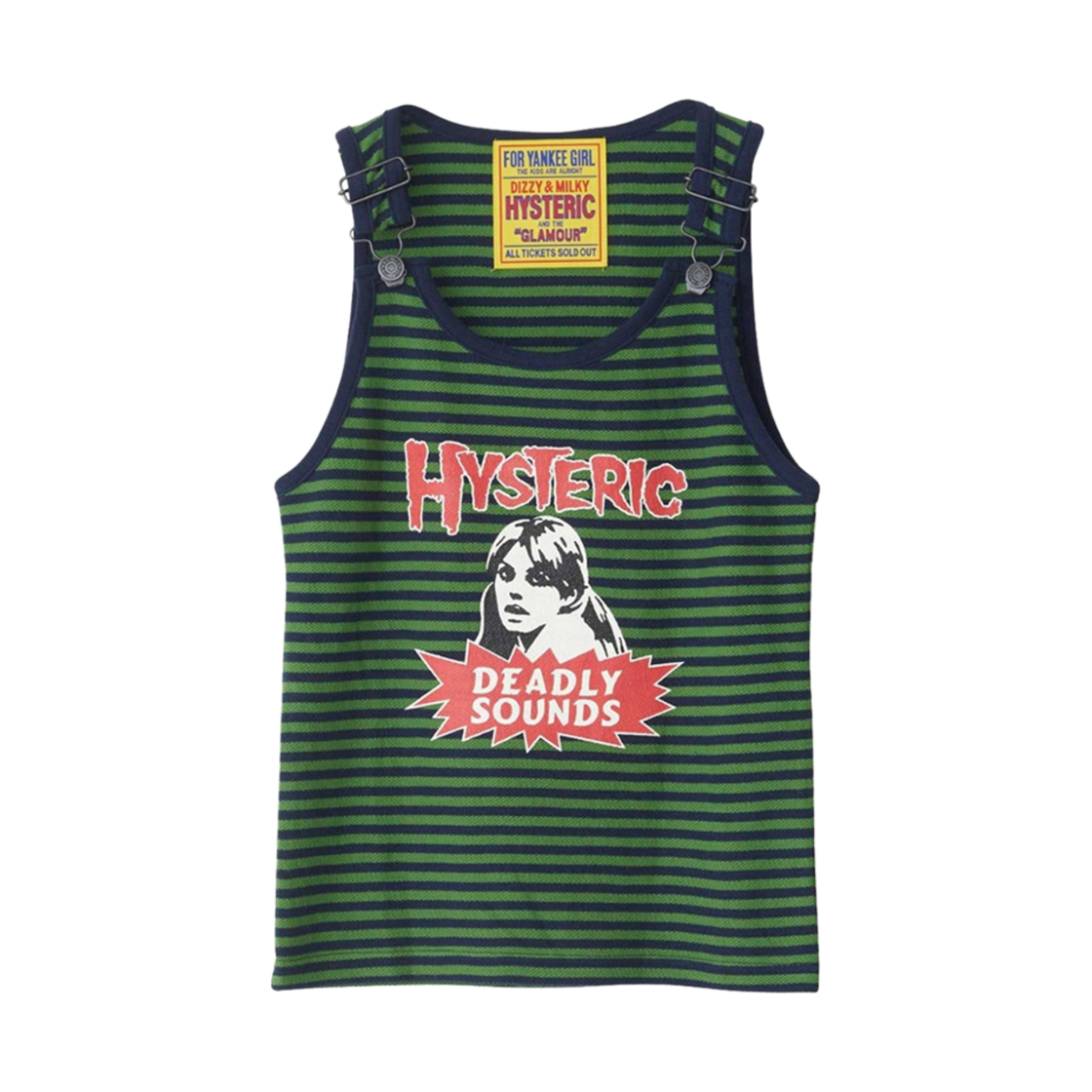 HYSTERIC GLAMOUR DEADLY SOUNDS タンクトップ　緑 HYSTERIC GLAMOUR - DEADLY SOUNDS タンクトップ / グリーン | Tempt