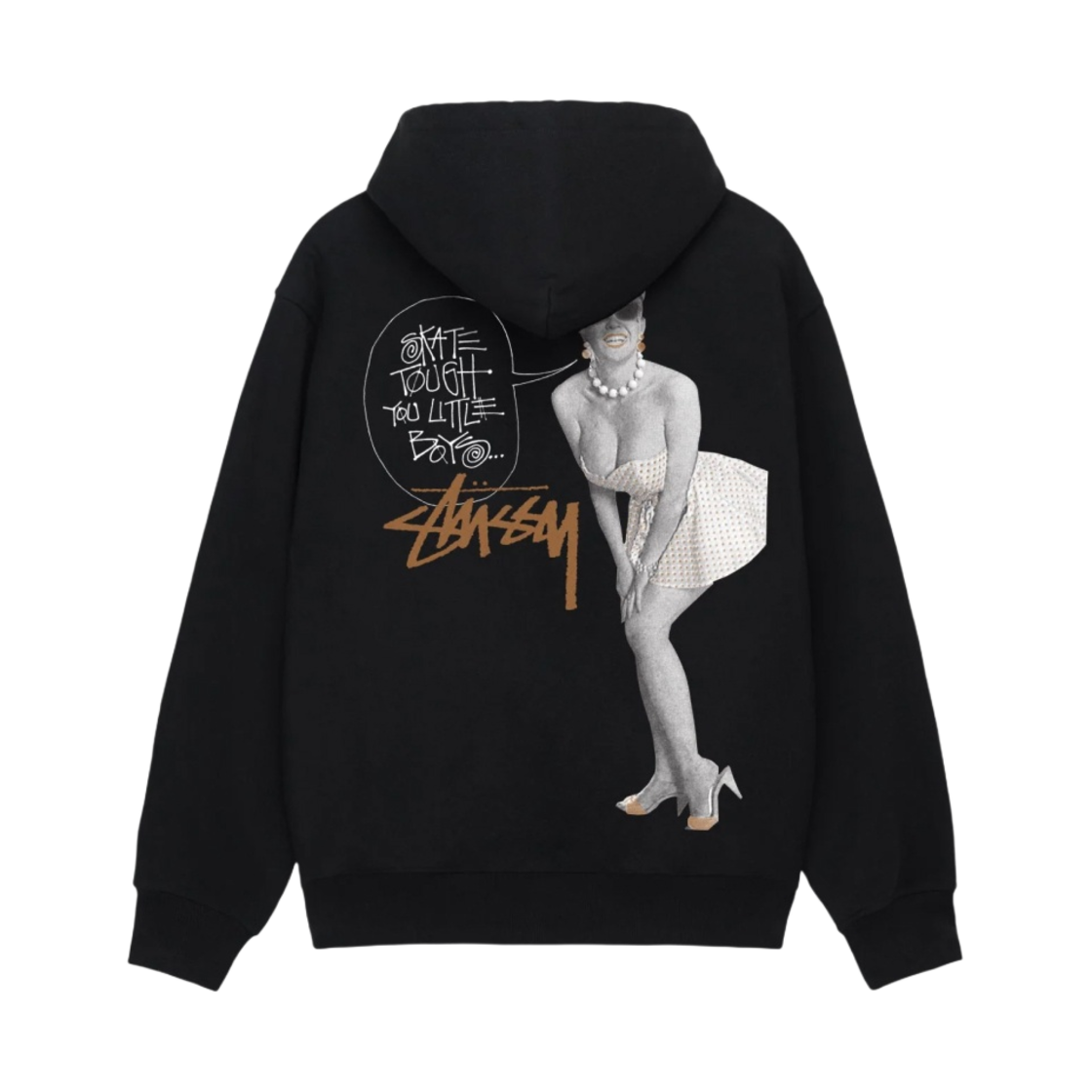 스투시 스케이트 터프 후드 집업 블랙(Stussy Skate Tough Zip Hoodie Black)
