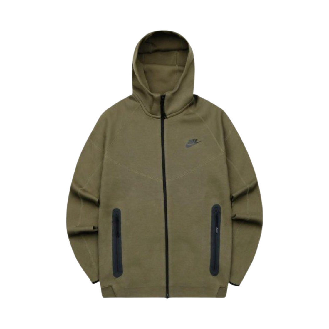 나이키 NSW 테크 플리스 윈드러너 풀 집 후드 올리브 - 아시아(Nike NSW Tech Fleece Windrunner Full Zip Hoodie Olive - Asia)