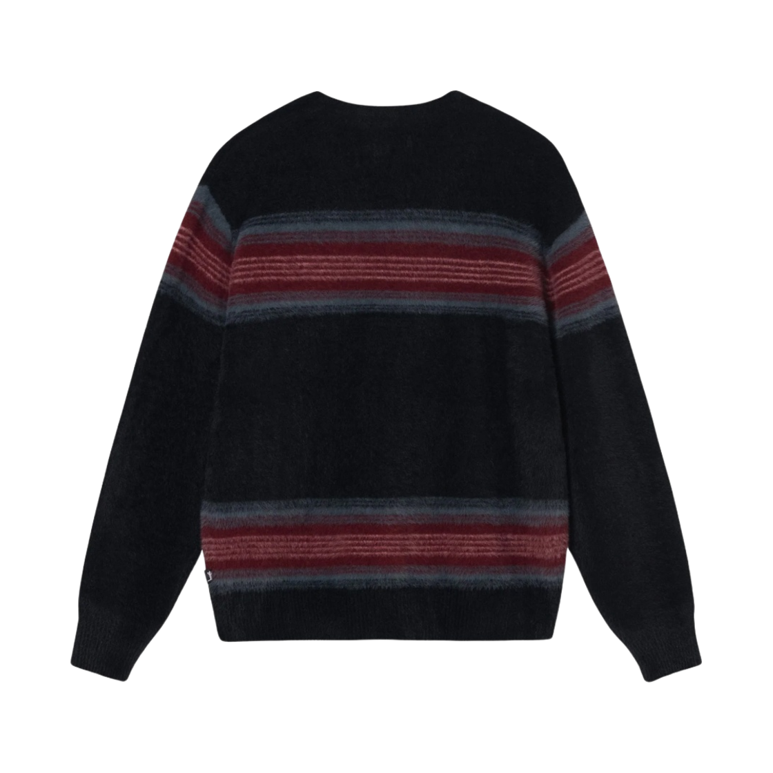 스투시 스트라이프 쉐기 가디건 블랙(Stussy Stripe Shaggy Cardigan Black) - 2