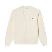 Lacoste Basic V-Neck Cardigan White
