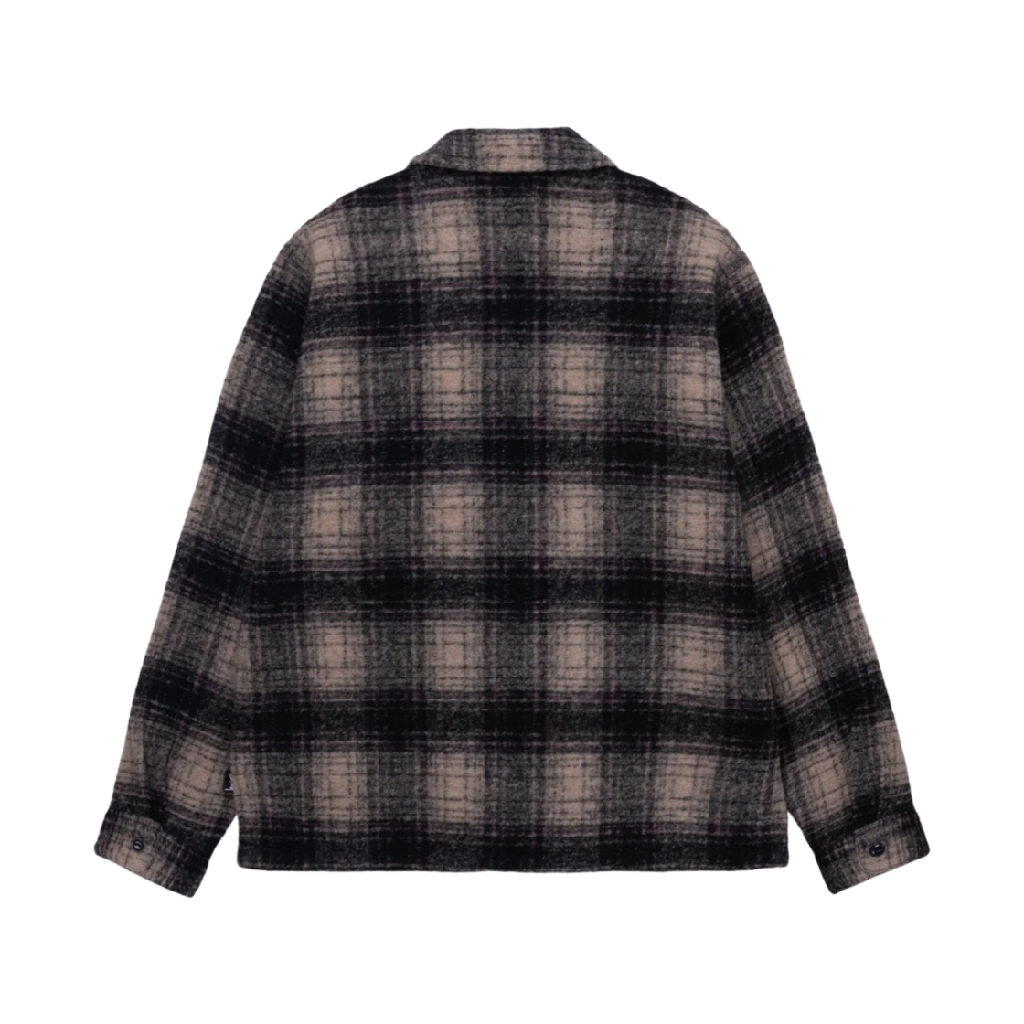 스투시 울 플레이드 집 셔츠 라일락(Stussy Wool Plaid Zip Shirt Lilac) - 2