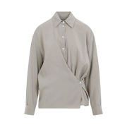 (W) Lemaire Dry Silk Twisted Shirt Grey