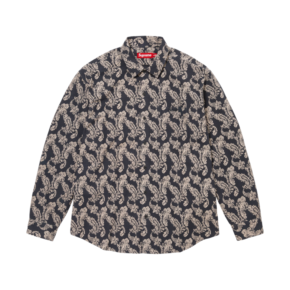 - Supreme Paisley Flannel Shirt Black - 24FW