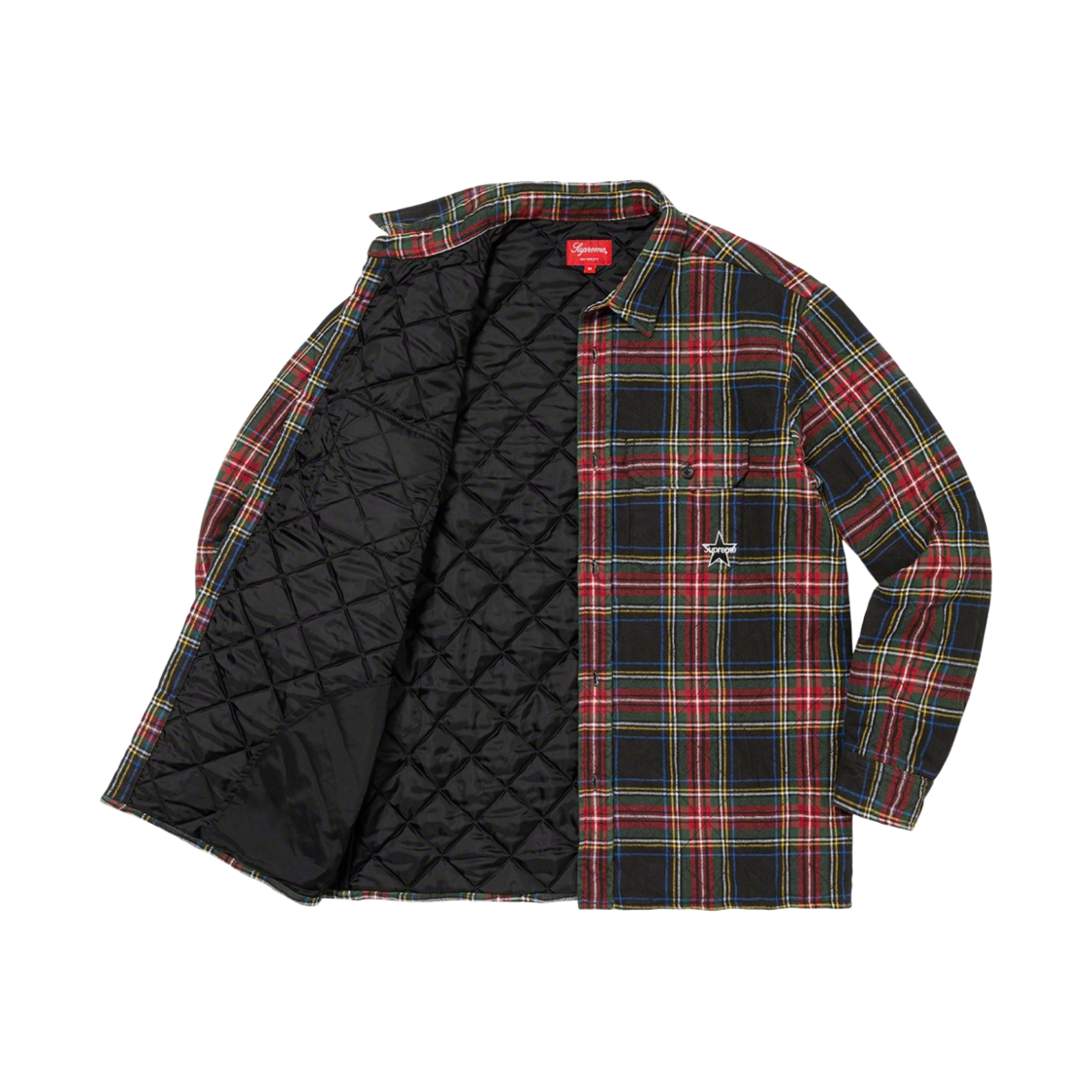 슈프림 퀼티드 플래드 플란넬 셔츠 블랙 - 21FW(Supreme Quilted Plaid Flannel Shirt Black - 21FW) - 2