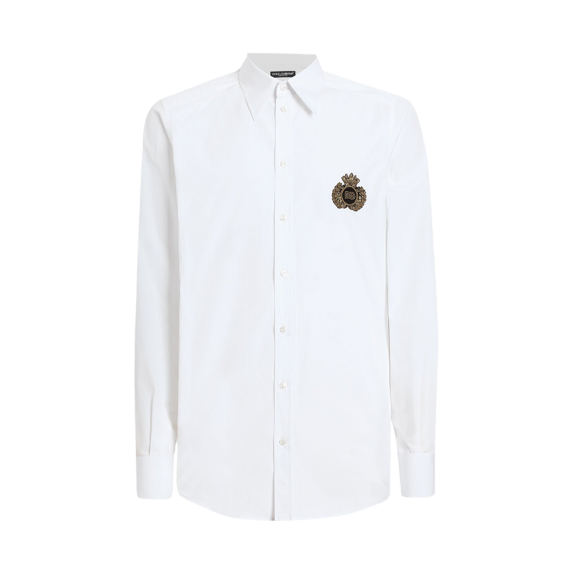돌체 앤 가바나 헤랄딕 패치 코튼 셔츠 화이트(Dolce & Gabbana Cotton Shirt with Heraldic Patch White) - 1