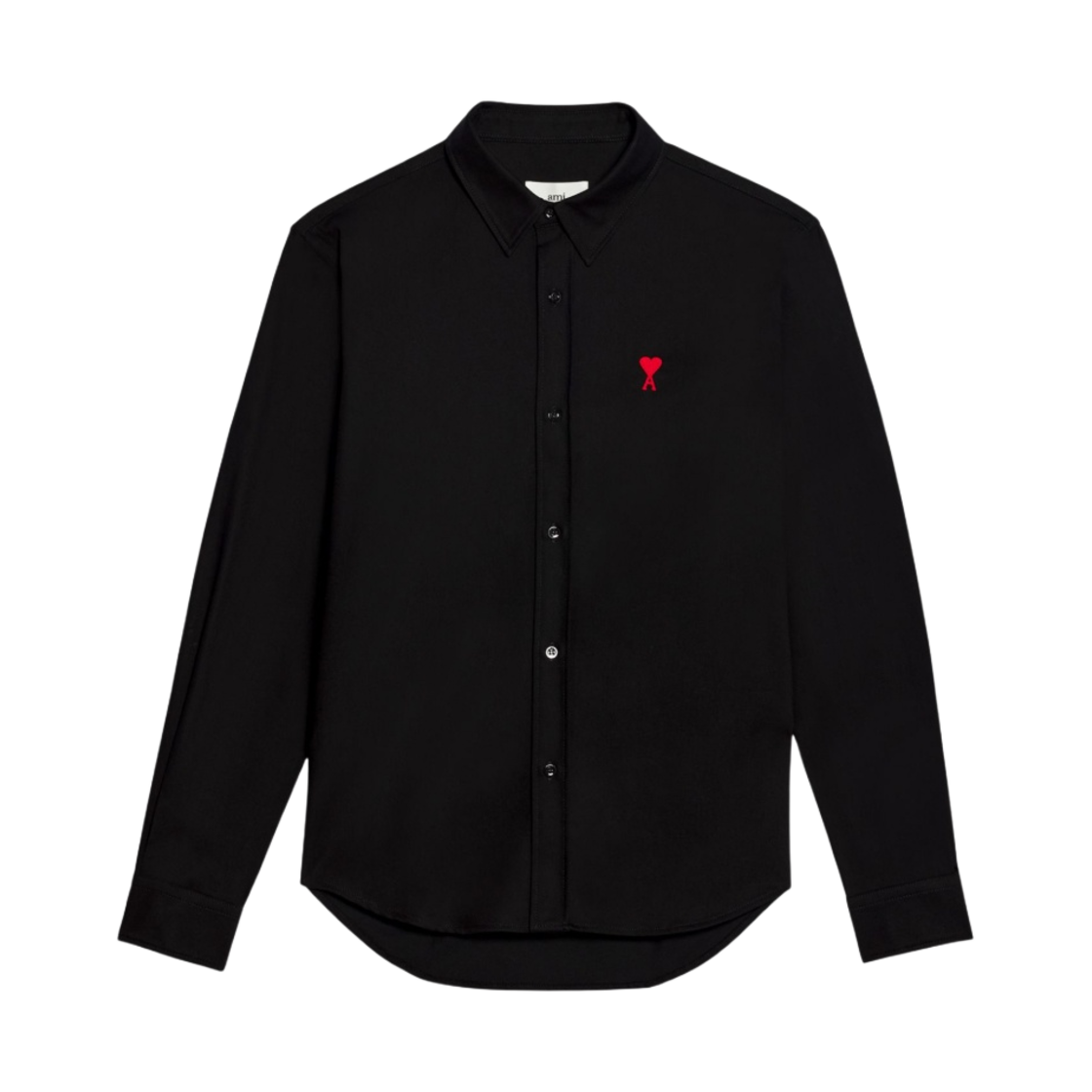 아미 스몰 하트 로고 코튼 데님 버튼 셔츠 블랙(AMI de Coeur Cotton Denim Buttoned Shirt Black) - 1