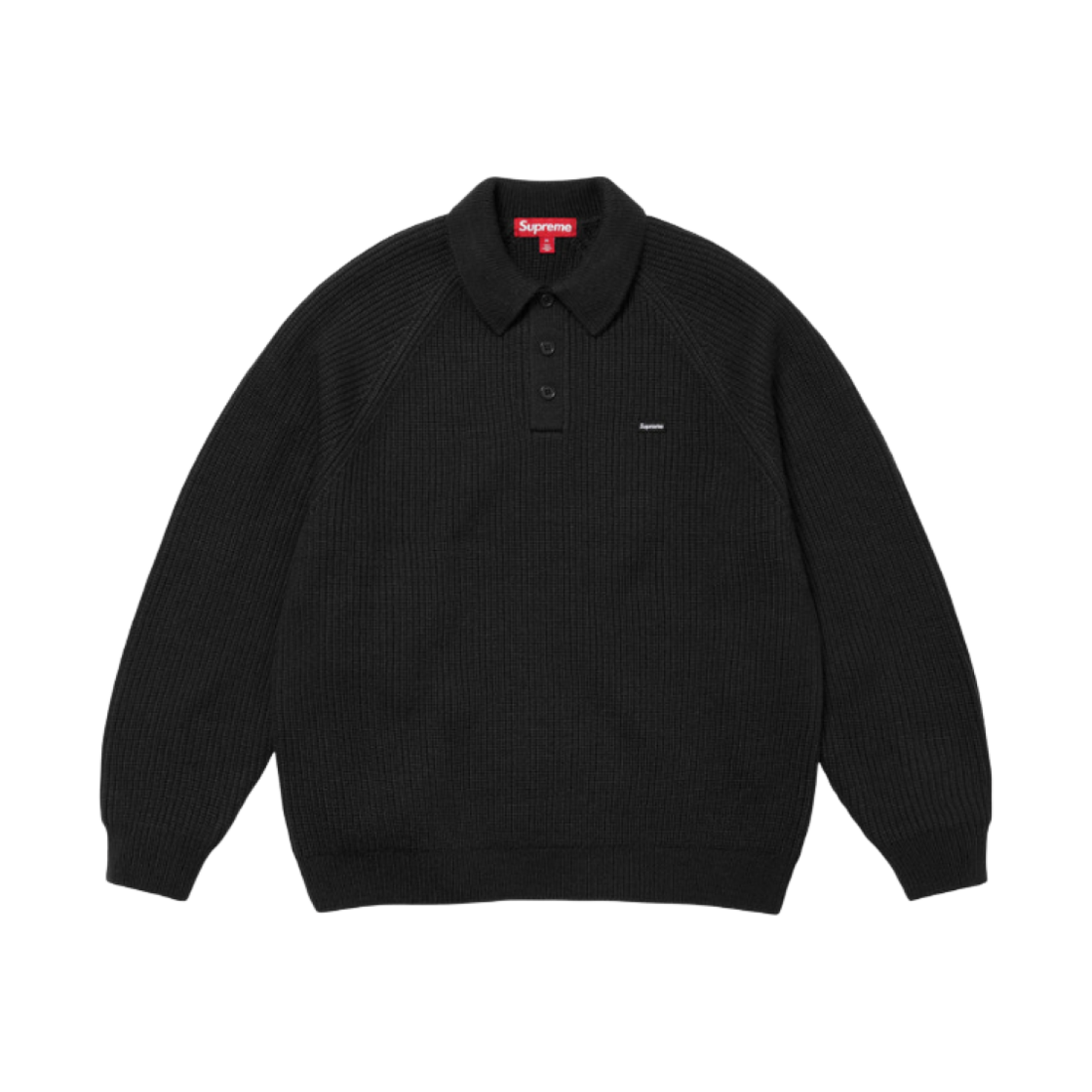 슈프림 스몰 박스 폴로 스웨터 블랙 - 24FW(Supreme Small Box Polo Sweater Black - 24FW)