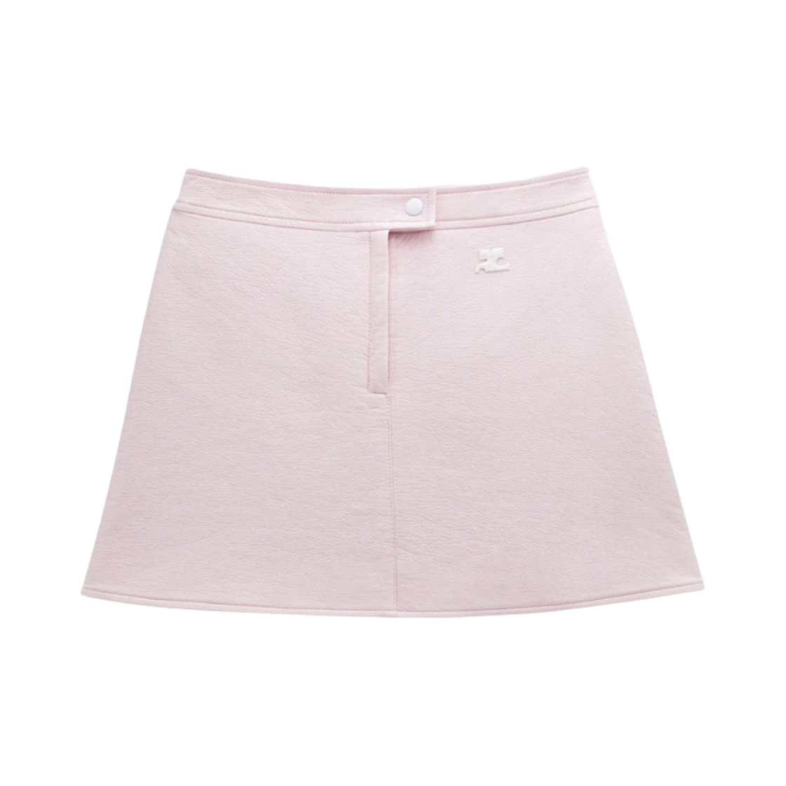 (W) 꾸레쥬 리에디션 비닐 미니 스커트 페일 핑크((W) Courreges Reedition Vinyl Mini Skirt Pale Pink)