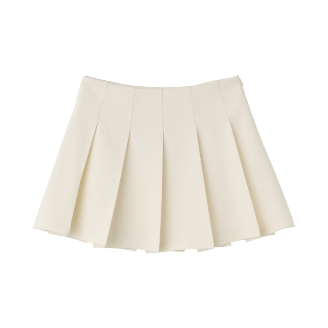 WBE1L13507IV General Idea Woman Basic Pleats Mini Skirt Ivory