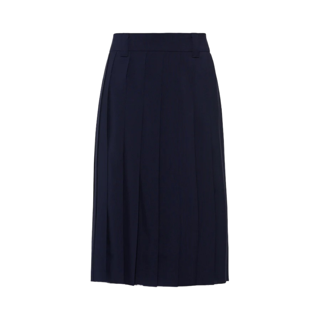 (W) 미우 미우 모헤어 패브릭 스커트 네이비((W) Miu Miu Mohair Fabric Skirt Navy) - 1