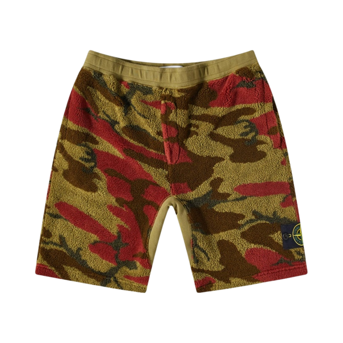 스톤 아일랜드 639E3 S.I. 헤리티지 카모 플리스 버뮤다 쇼츠 밀리터리 그린 - 22FW(Stone Island 639E3 S.I. Heritage Camo Fleece Bermuda Shorts Military Green - 22FW) - 1