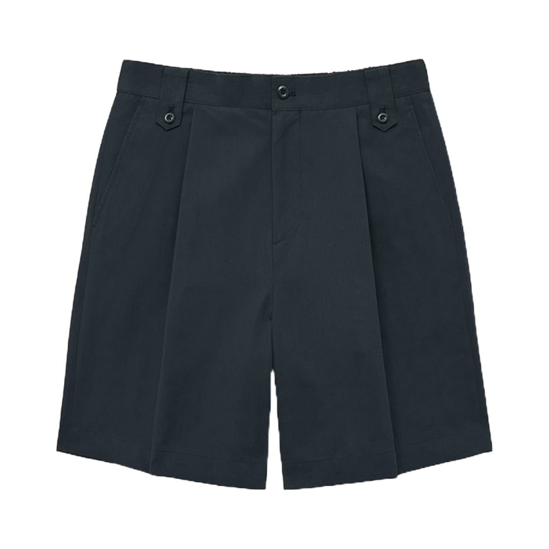 TNPA5E203N2 TNGT Wide-fit Cotton One-tuck Half Banding Shorts Navy