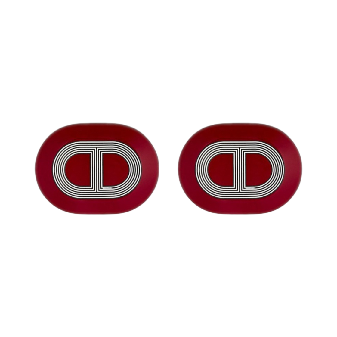 에르메스 랠리 24 미니 오발 플레이트 레드 (2개입)(Hermes Rallye 24 Mini Oval Plate Red (2 Plates))