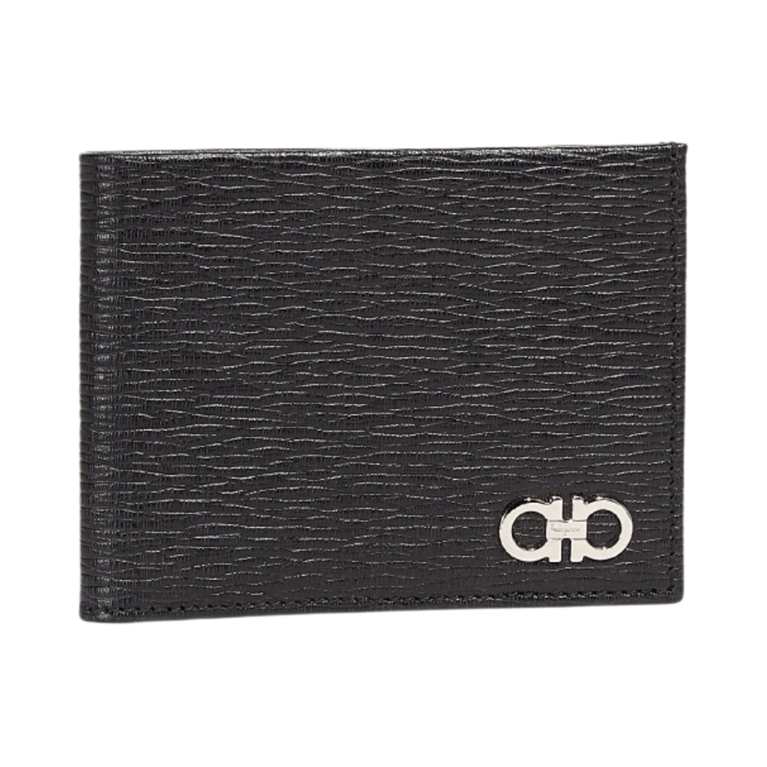 페라가모 간치니 지갑 블랙 피오레 블루(Ferragamo Gancini Wallet Black Fjord Blue)