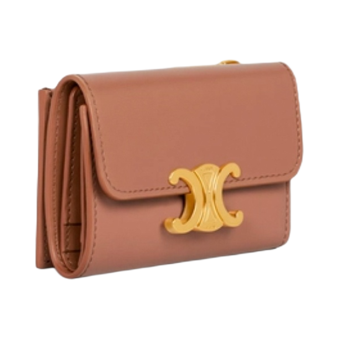 셀린느 샤이니 카프스킨 코인 컴팩트 월렛 브론즈(Celine Compact Wallet with Coin in Shiny Calfskin Bronze) - 2
