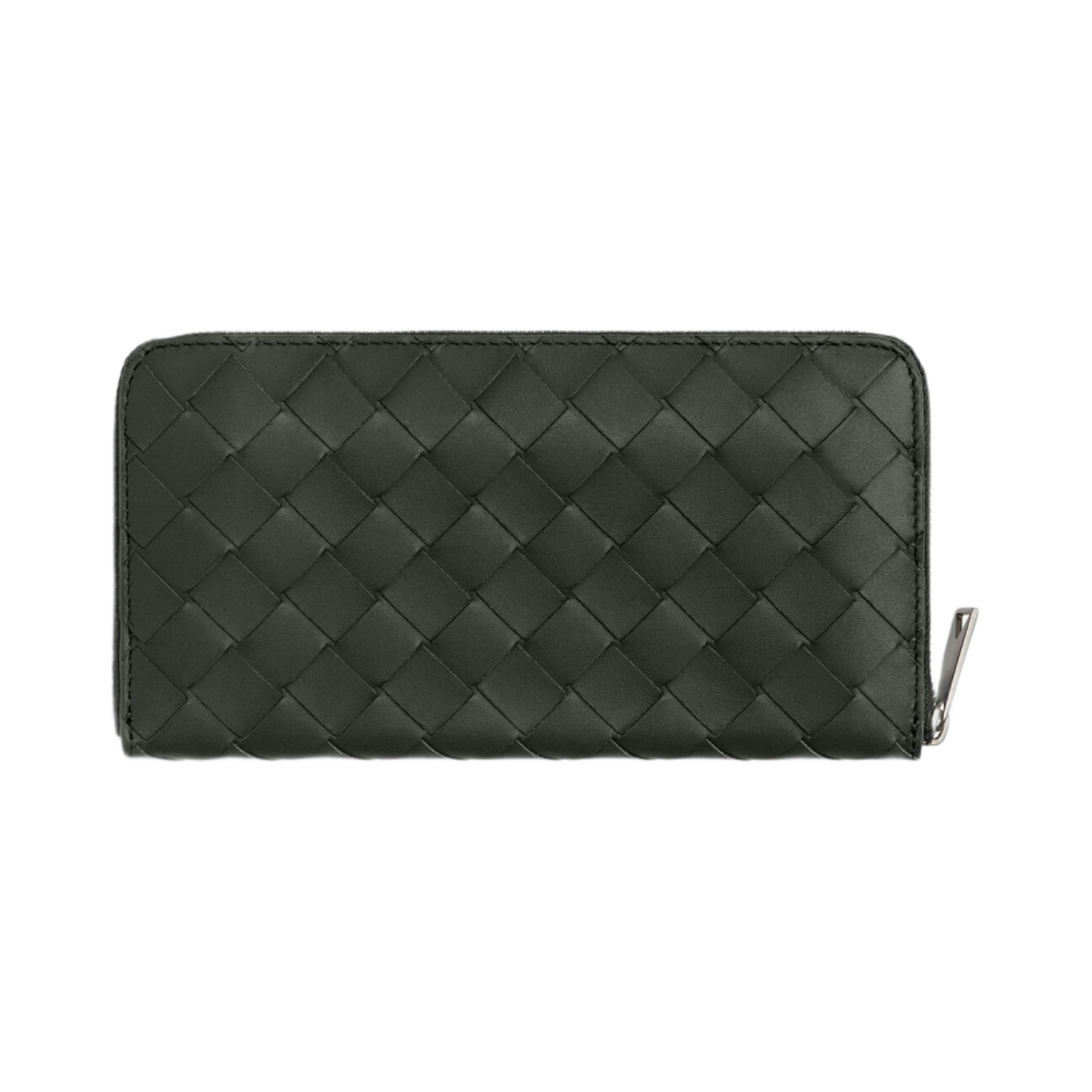 보테가 베네타 인트레치아토 집 어라운드 지갑 다크 그린 트래버틴(Bottega Veneta Intrecciato Zip Around Wallet Dark Green Travertine) - 3