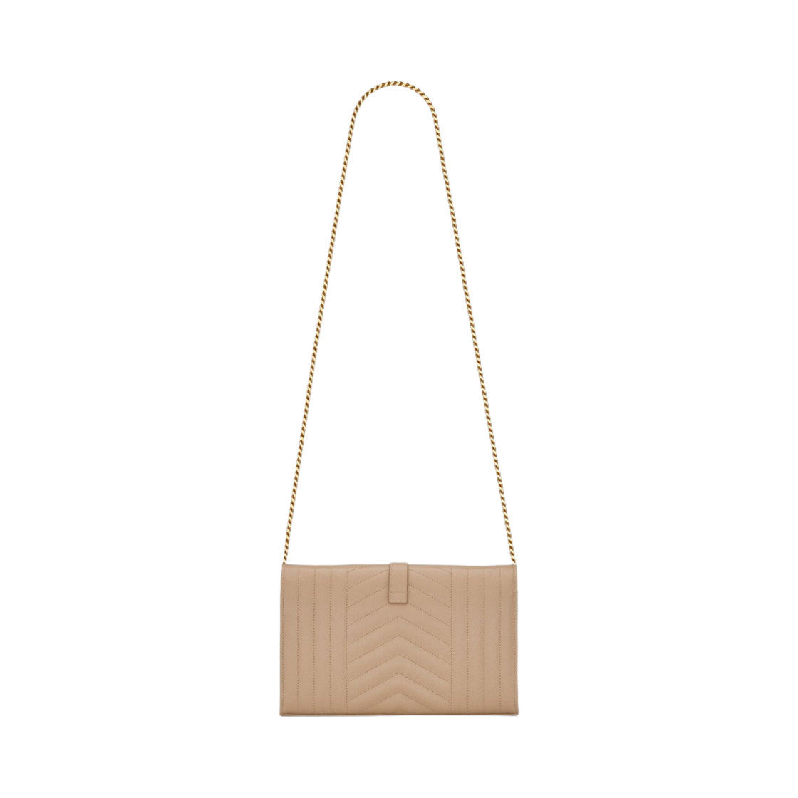 생로랑 믹스 마틀라세 그랑 드 뿌드르 엠보스드 레더 모노그램 체인 지갑 다크 베이지(Saint Laurent Monogram Chain Wallet in Mix Matelasse Grain de Poudre Embossed Leather Dark Beige) - 3
