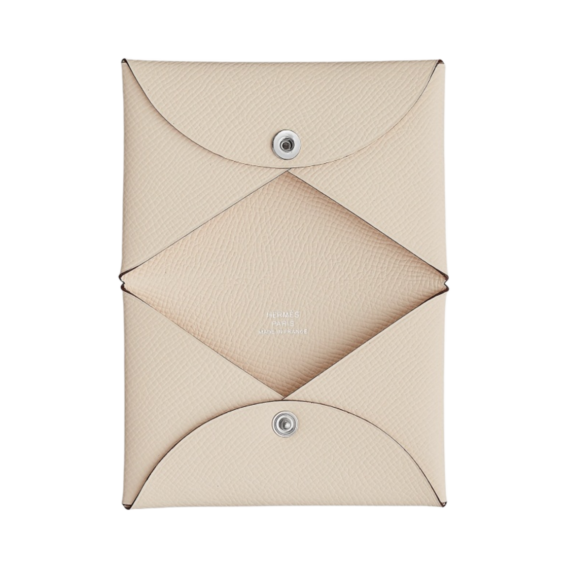 에르메스 칼비 카드 홀더 앱송 & 팔라듐 하드웨어 크레(Hermes Calvi Card Holder Epsom & Palladium Craie) - 2