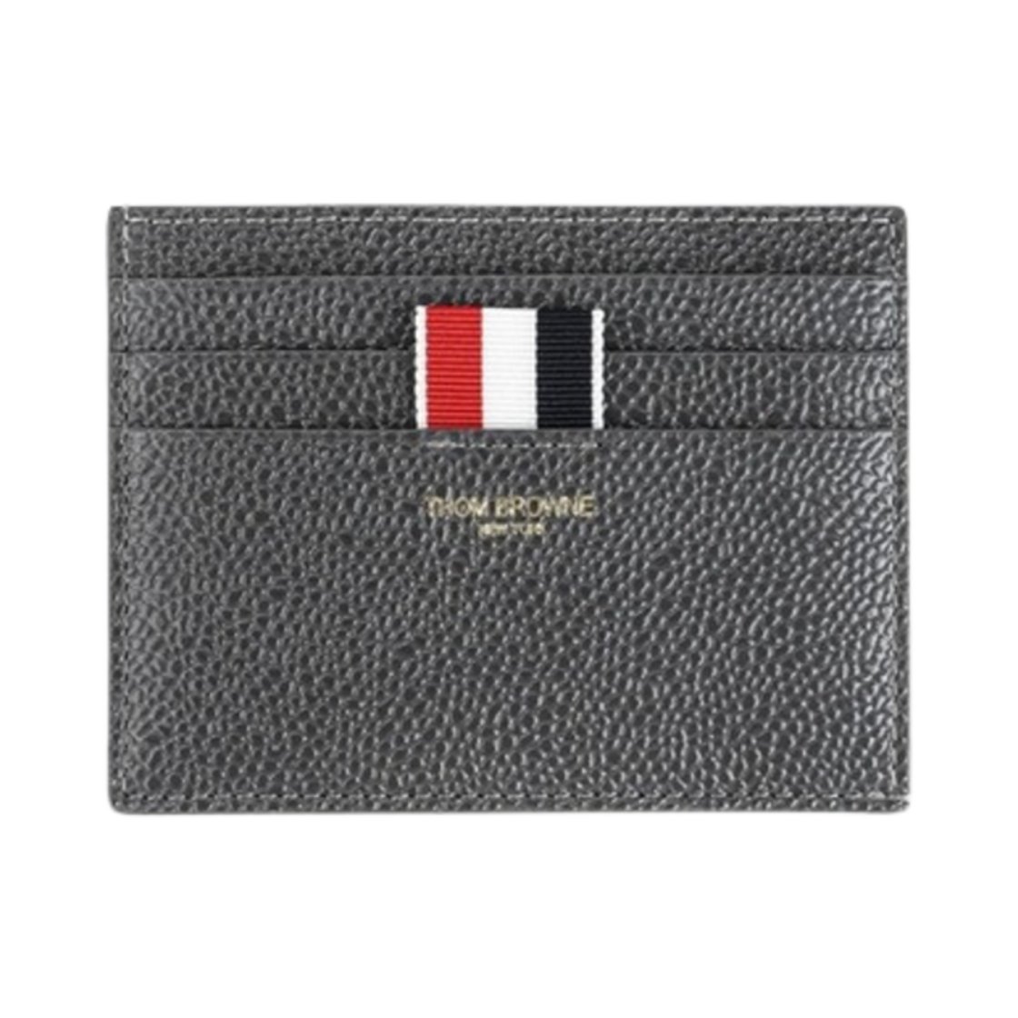 UAW049A-00198-025 Thom Browne Gem Applique Card Holder Dark Grey