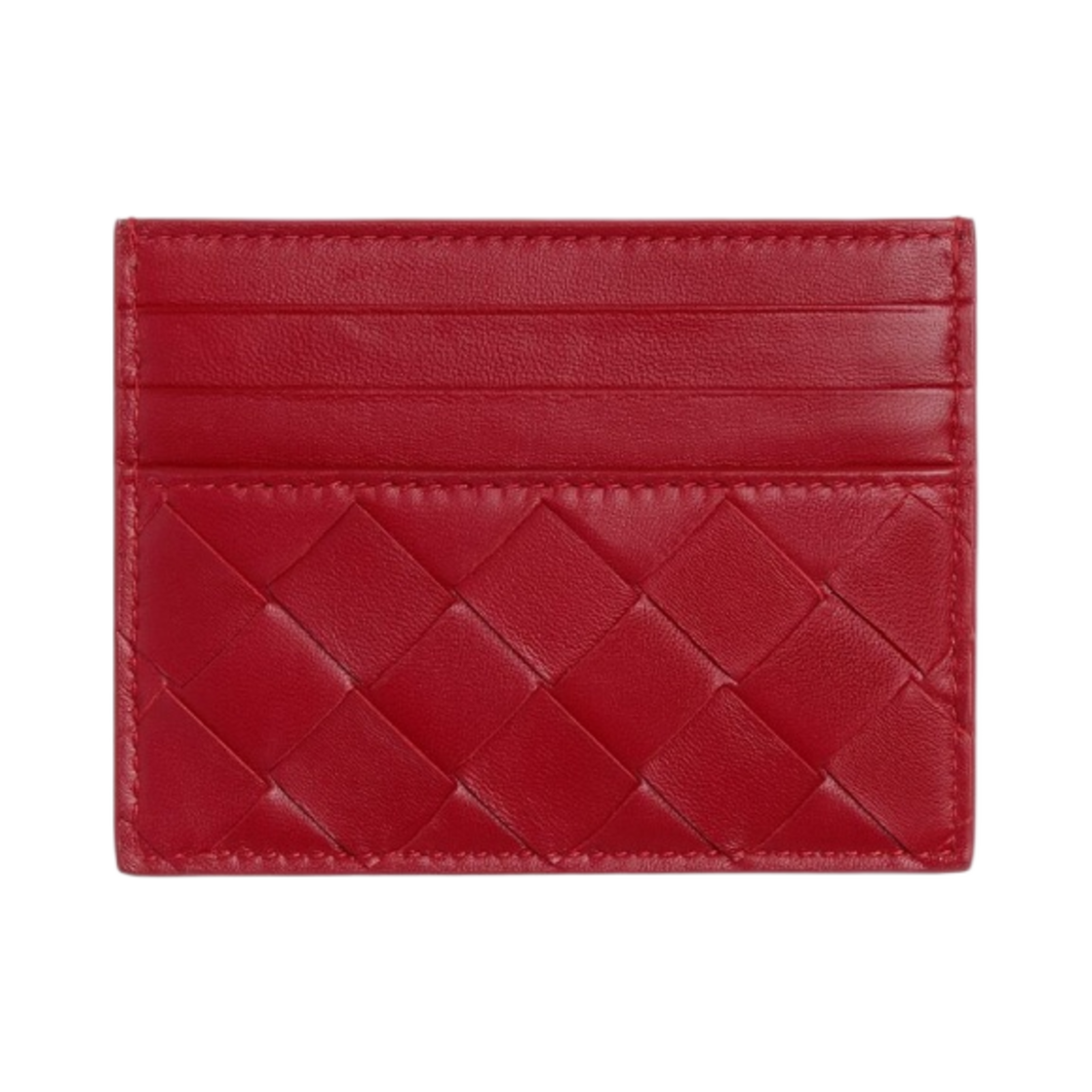 보테가 베네타 인트레치아토 크레딧 카드 케이스 애플 캔디(Bottega Veneta Intrecciato Credit Card Case Apple Candy) - 1