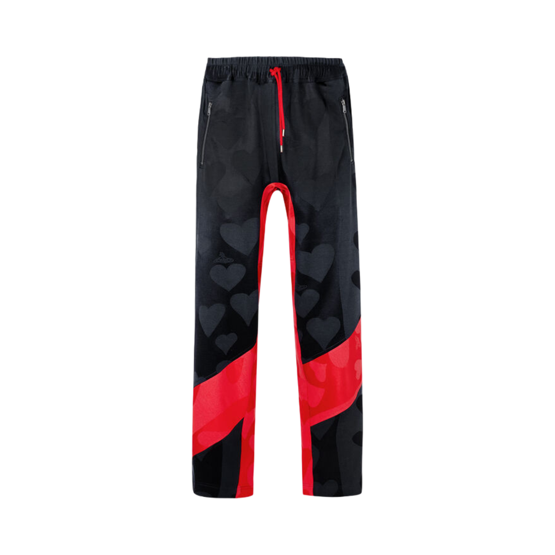비비안 웨스트우드 플레임 트라우저 블랙 레드 하트 스트라이프 믹스(Vivienne Westwood Flame Trousers Black Red Heart Stripe Mix) - 1