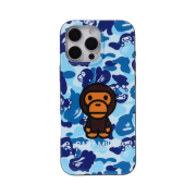 BAPE ABC Milo Camo iPhone 16 Pro Max Case Blue