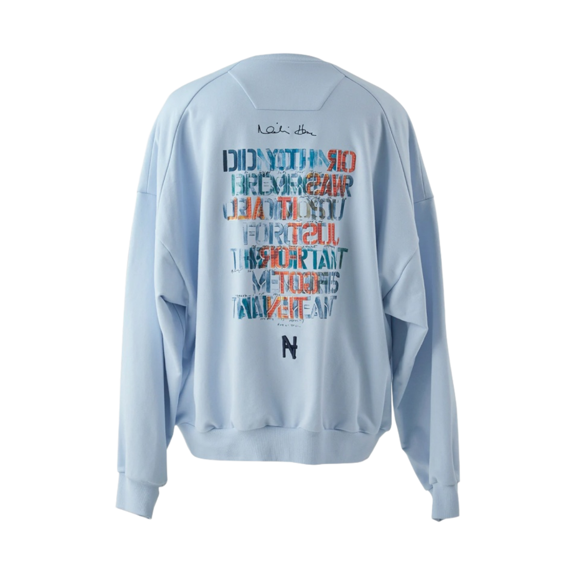 준지 x 니키 하레 오버핏 그래픽 스웨트셔츠 스카이 블루 - 23SS(Juun.J x Niki Hare Overfit Graphic Sweatshirt Sky Blue - 23SS) - 1