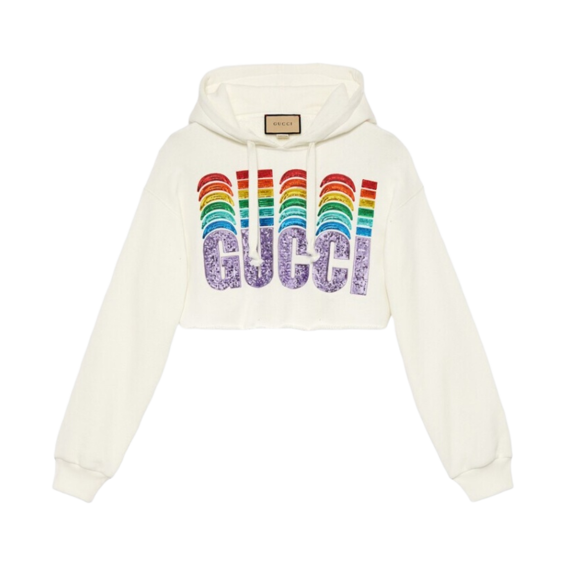 (W) 구찌 자수 코튼 스웨트셔츠 화이트((W) Gucci Embroidered Cotton Sweatshirt White)