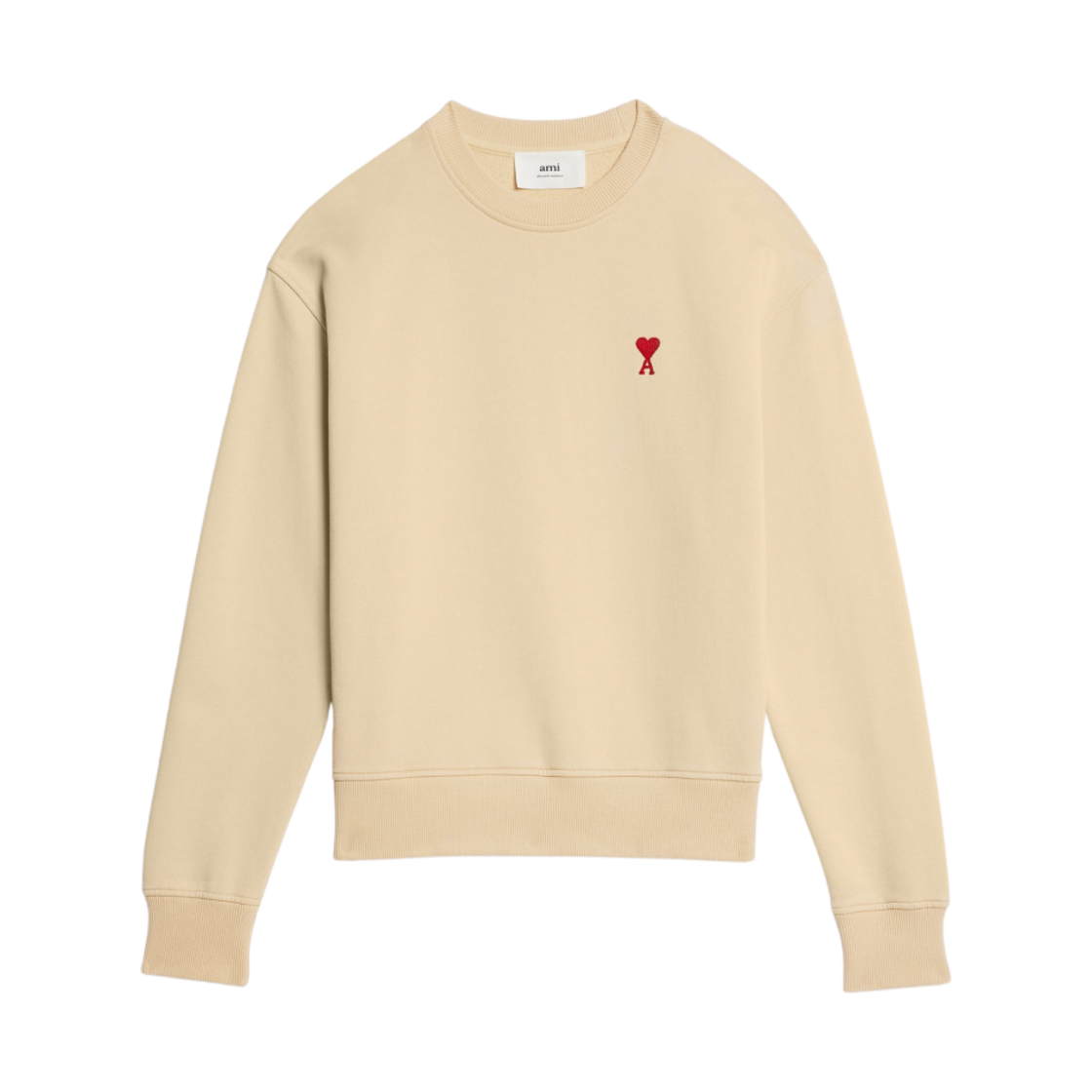 아미 스몰 하트 로고 스웨트셔츠 바닐라(AMI de Coeur Sweatshirt Vanilla) - 1