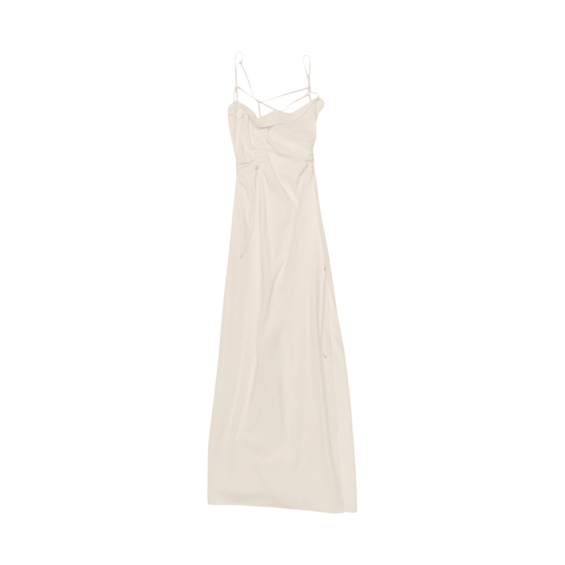 (W) 자크뮈스 르 로브 가우아 롱 드레스 오프 화이트((W) Jacquemus Le Robe Gaua Long Dress Off White) - 1