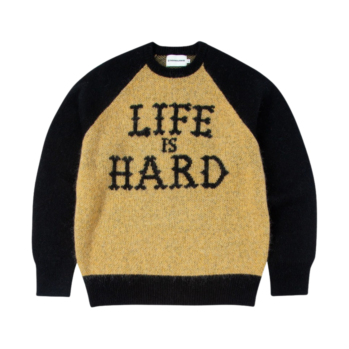 더바이닐하우스 모헤어 자카드 스웨터 옐로우