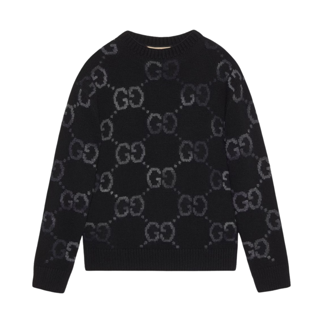 구찌 GG 인타르시아 울 스웨터 블랙(Gucci GG Intarsia Wool Sweater Black) - 1