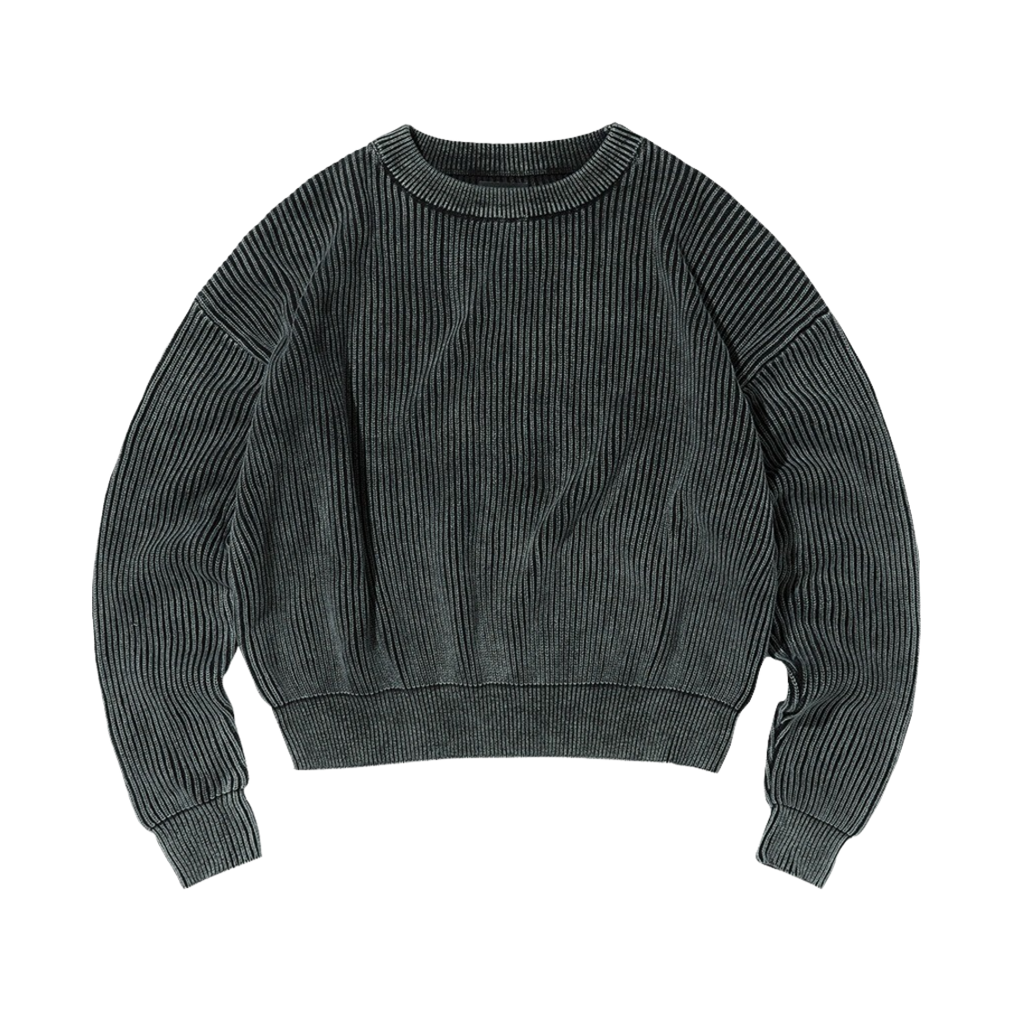 스웨이드 워시드 니트 블랙