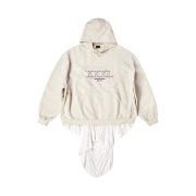 Balenciaga 3XL Patched T-Shirt Hoodie Oversized Off White