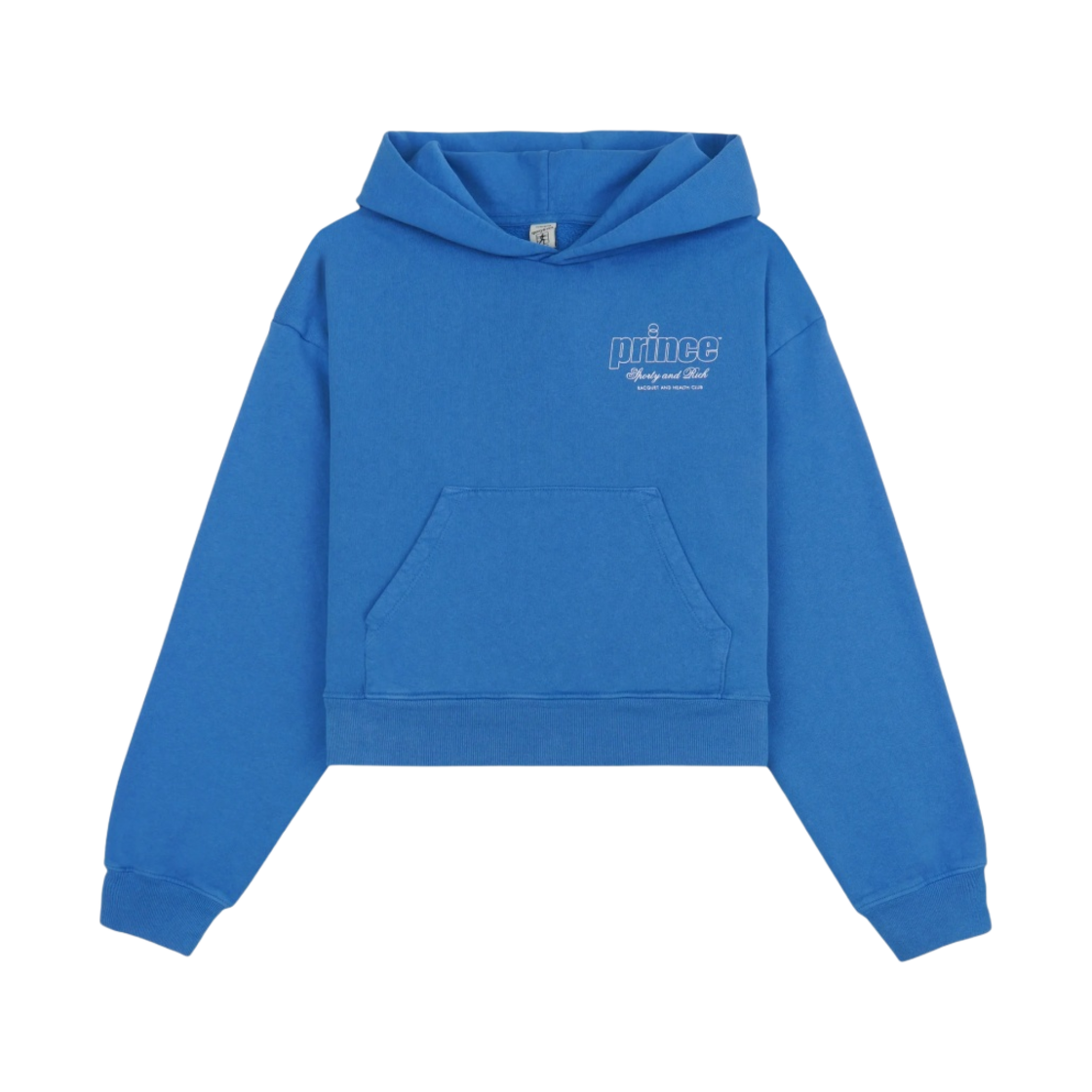 스포티 앤 리치 x 프린스 헬스 크롭 후드 라피스 화이트(Sporty & Rich x Prince Health Cropped Hoodie Lapis White)