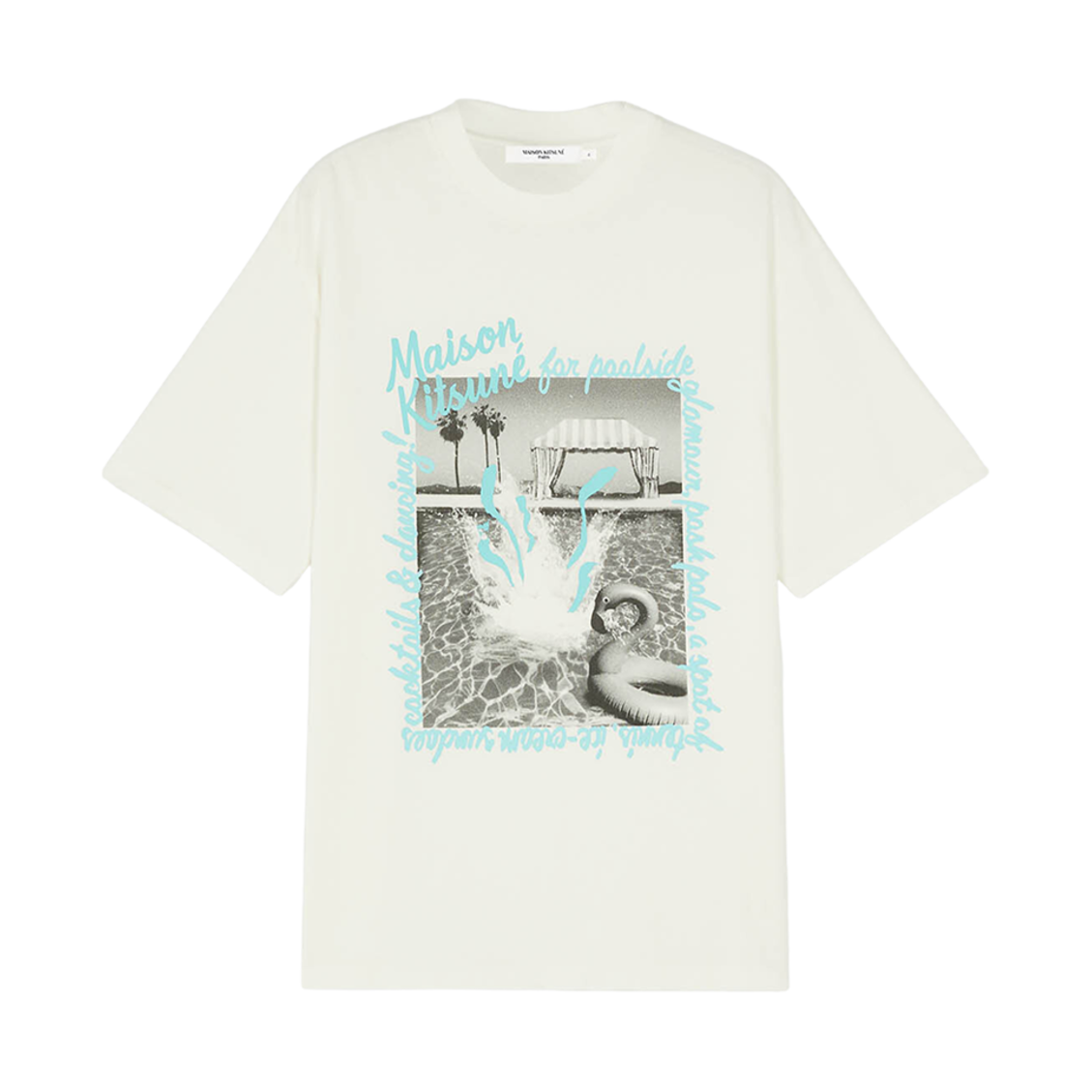 메종 키츠네 포스트카드 컴포트 티셔츠 오프 화이트(Maison Kitsune Postcard Comfort T-Shirt Off White) - 1