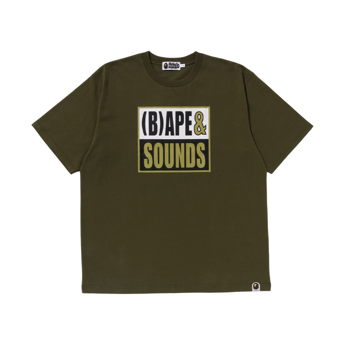 0ZXTEM109004L BAPE Bape Sounds Logo T-Shirt Army Green