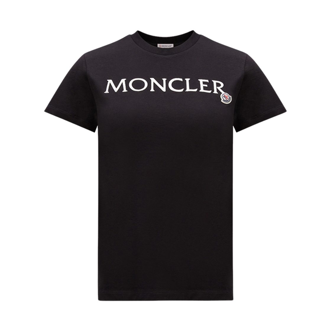 (W) 몽클레르 자수 로고 티셔츠 블랙 - 24SS((W) Moncler Embroidered Logo T-Shirt Black - 24SS)